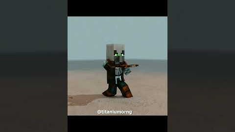 If pillagers have machine gun crossbow minecraft animation #shorts