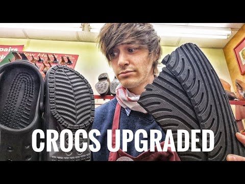 Crocs Resoled with Pirelli Superbike Tyres | Upgrading Crocs!! | Resole #26 | Scottish Shoe Repair