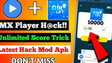 MX Player Air Lift Game hack trick || aur lift submit score on 13000❤️MX player unlimited score