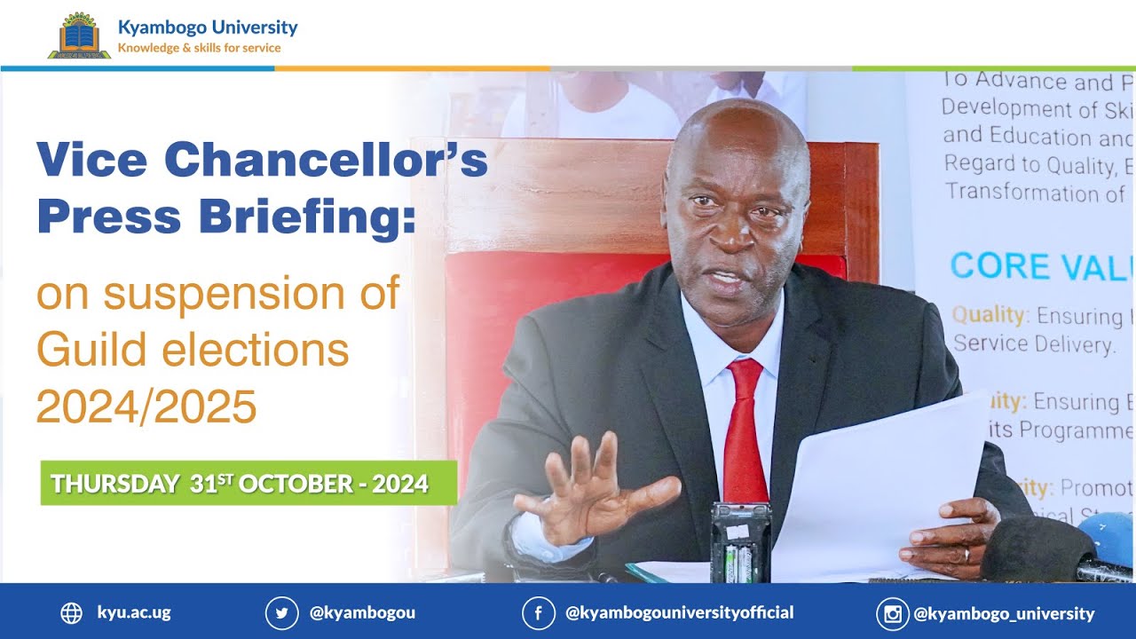 Vice Chancellor’s Press Briefing | 31 OCT 2024