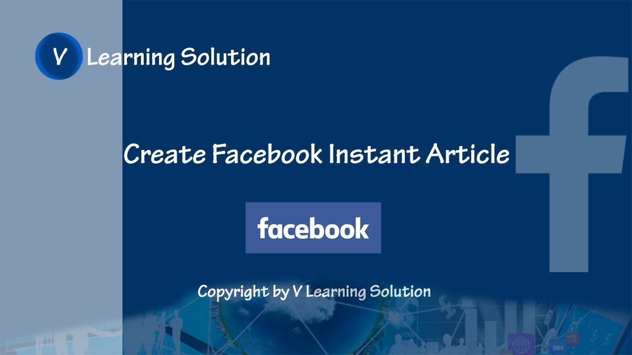 Create Facebook Instant Article