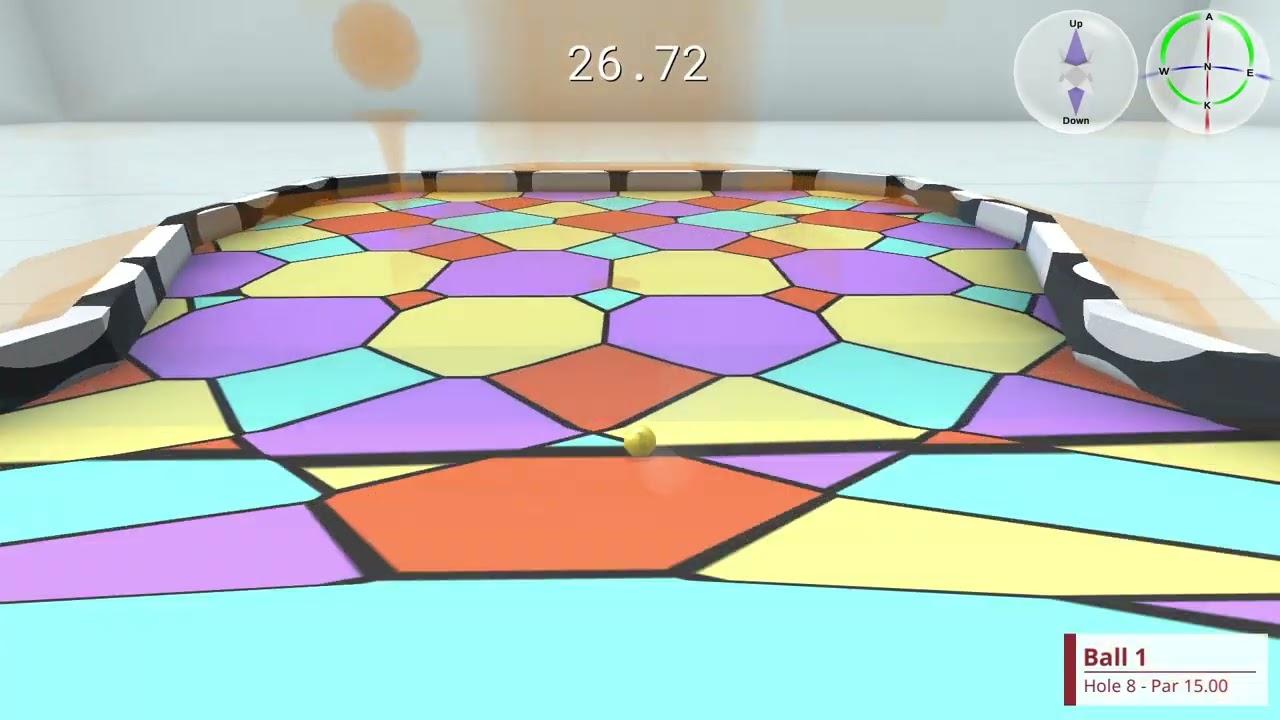 No Time for Art - 4D Golf part 18: Mezzanine 18 Hole Marble Mode