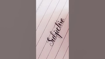 how to write cursive writing using cut markers/ calligraphy/how to write English word subjective.