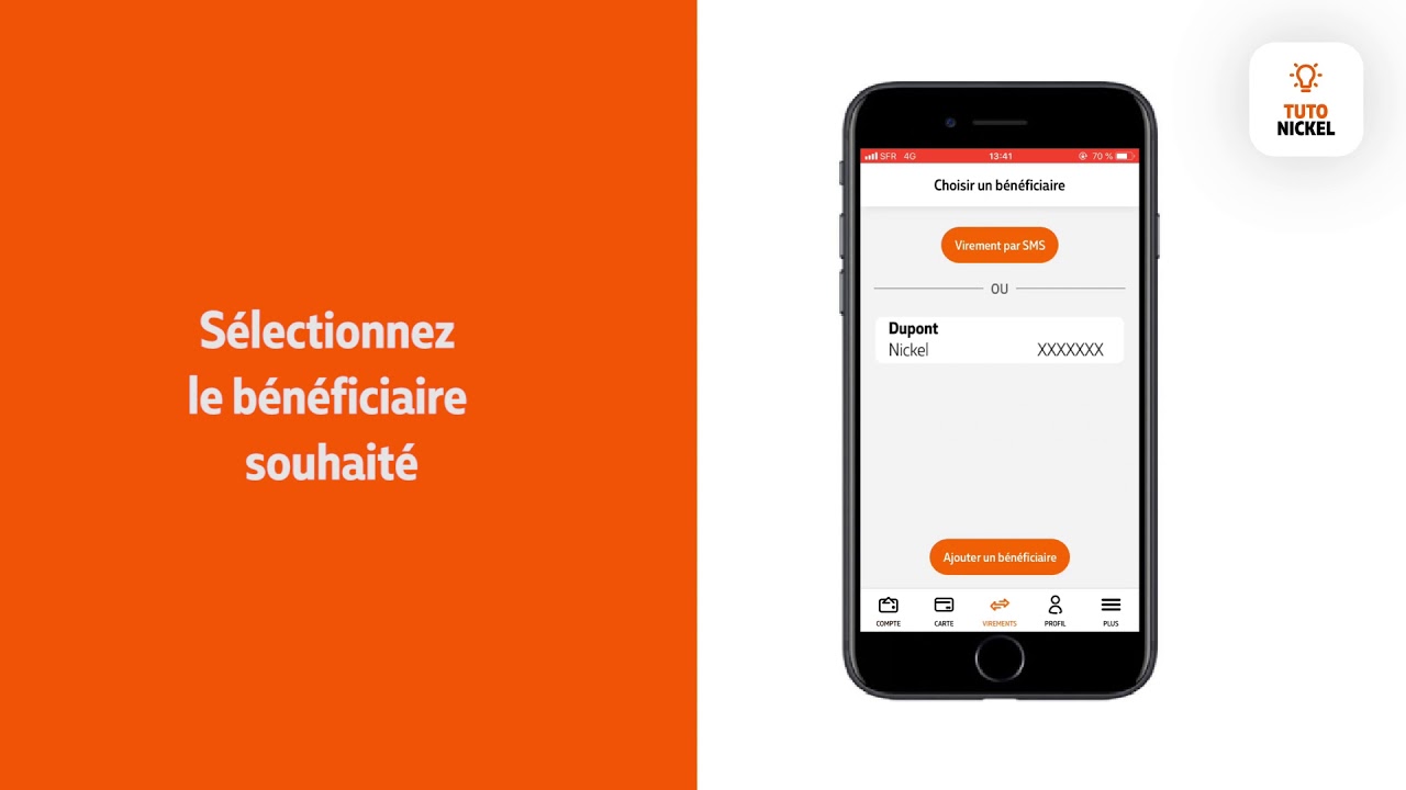 Tuto Nickel - Comment réaliser un virement sur mon application ?