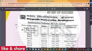 👉 Magadh University examination calendar 2022 🔥👉👉सबका exam date आ गया  UG & PG 🔥BA MA BSC MSC MCA 🤔