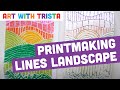 Lines landscape printmaking art tutorial  art with trista