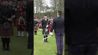 Massed Pipe Bands playing Battle of the Somme on the march at Alness in Scotland 2023 #shorts