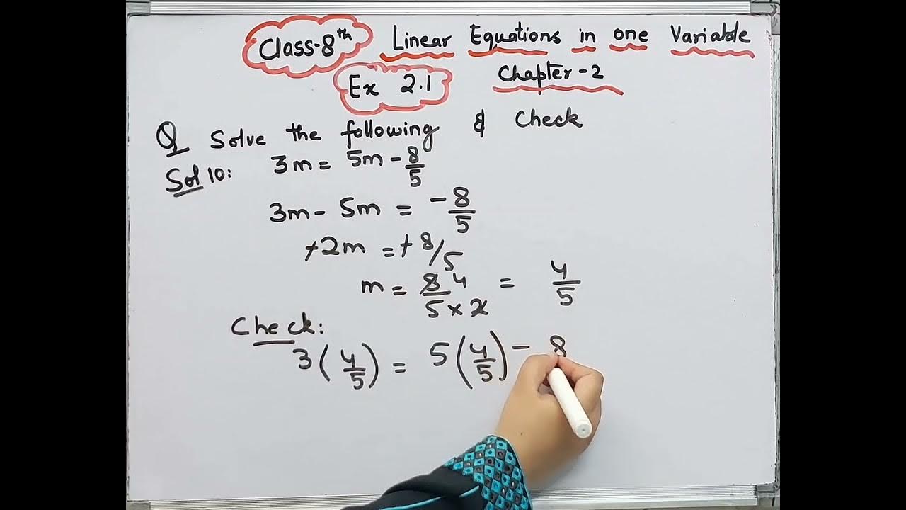 solve-the-following-and-check-your-result-i-3m-5m-8-5-i-youtube