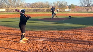 Testing out the Louisville Slugger pitching machine and swinging that Cat X two piece alloy!