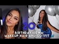 MY 20TH BDAY GRWM! Makeup hair and outfit 💙