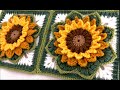 Mira lo Fácil que es tejer cuadro de flores con hojas a Crochet