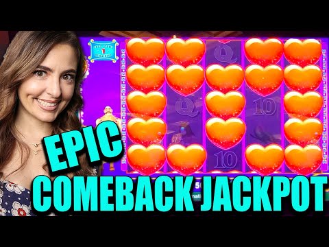EPIC COMEBACK HANDPAY JACKPOT! RARE 50+ Hearts on Penny Pier!