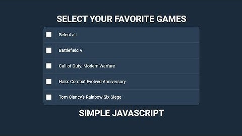 JavaScript Check All Checkboxes
