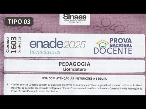 GABARITO EXTRAOFICIAL, PND Pedagogia 2025