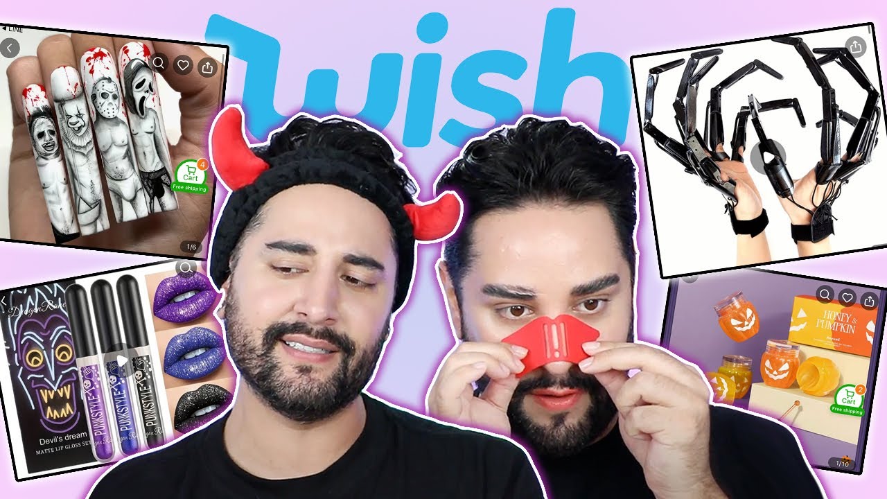 WISH Beauty & Halloween Gift Swap! 💜🖤 The Welsh Twins - YouTube
