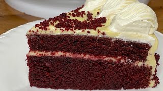 MOIST RED VELVET CAKE with Cream Cheese Frosting & Whipped Cream Recipe