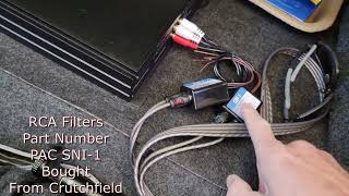 Car Stereo Amp Whining Noise from Speakers and How to Fix It with RCA Filters #carstereo #amplifier