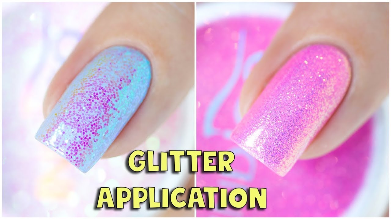 HOW TO APPLY GLITTER THINLY & EVENLY No More Chunky Nails! YouTube