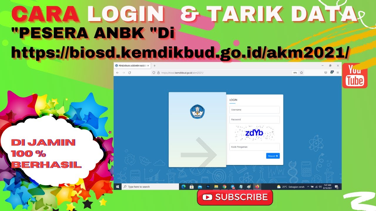 TUTORIAL CARA LOGIN DAN TARIK DATA PESERTA AKM SD TAHUN 2021