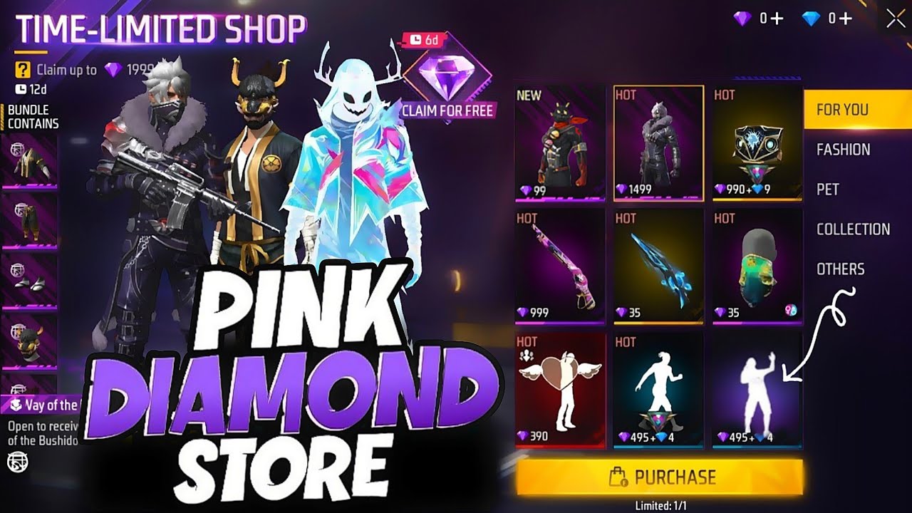 18 November Pink Diamond Store Rewards | FFWS Event Free Fire New Event | Ff New Event