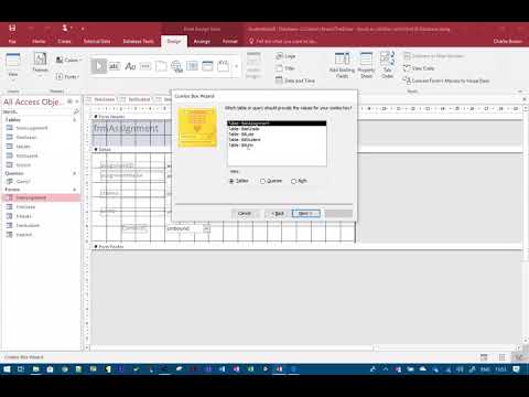 using a combo box for a foreign key