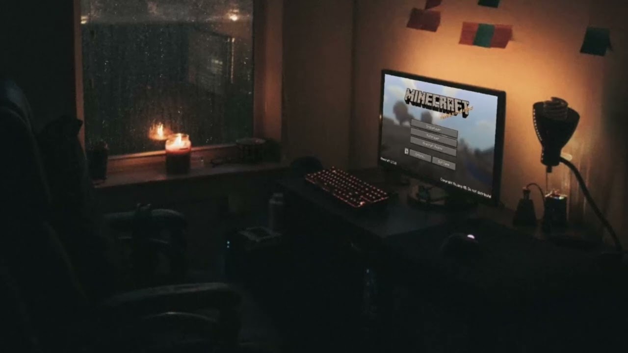 it's 2013, you start playing minecraft for the first time on a rainy day