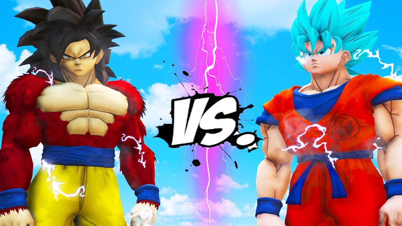 Goku SSJ4 vs Goku SSJ Blue - Fan Animation (By Studio B Animation