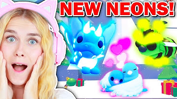 Making ALL *NEW* Christmas Pets NEON In Adopt Me!