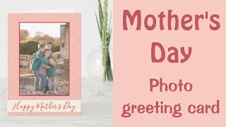 Personalize a Pretty Pink Mother's Day Photo Greeting Card from Zazzle
