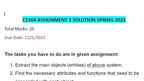 CS304 Assignment no 1 solution Spring 2021