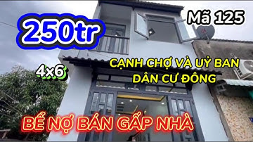 ☑️Mã 125│Bể Nợ Bán Gấp Nhà Chỉ 250 Triệu - 4x6 - Ngay Cạnh Chợ│KDC Nhị Xuân-Hóc Môn│Nhà Đất Tiến Đạt