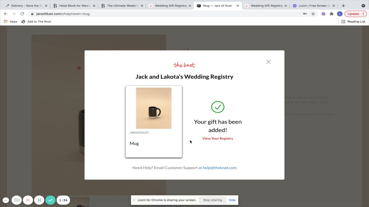 Add Our Pottery To Your Knot Registry!