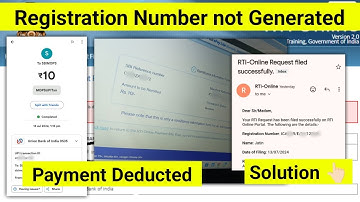 RTI Registration number not received | ICAI Certified Copies | RTI Payment deducted but not received