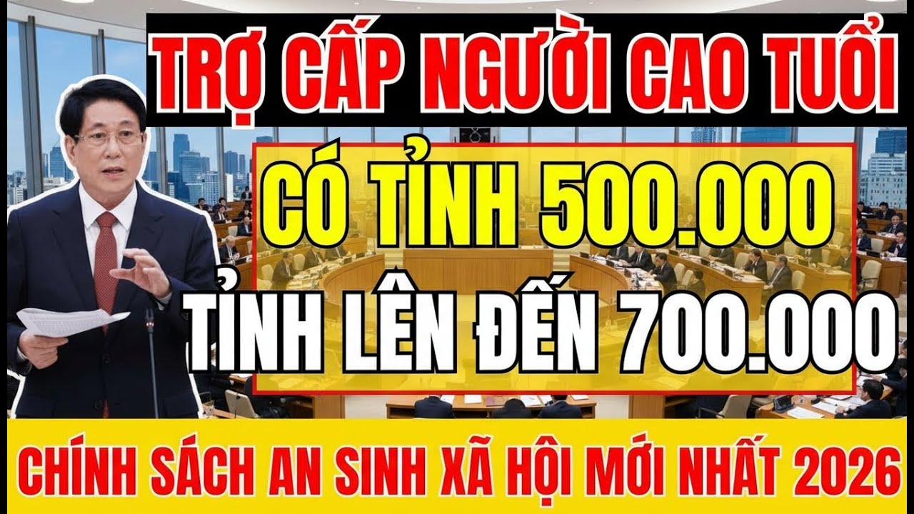 Trợ Cấp Hưu Trí 2026 Ấn Định 500.000đ Nhưng Có Nơi Gần 700.000đ – Lý Do Khiến Nhiều Người Bất Ngờ
