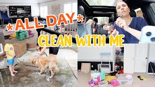 *ENTIRE DAY* CLEAN WITH ME! GET IT ALL DONE! LAUNDRY, EASTER BASKETS, GOLDEN RETRIEVER CARE &amp; MORE!