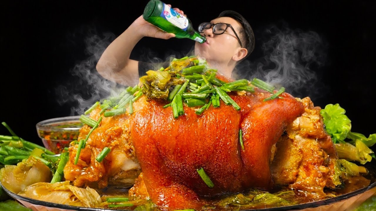 🍖 MEGA Pork Knuckle Mukbang | Bắp Giò Heo Hầm Cải Chua | Quang ASMR