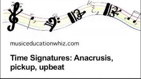 Time Signatures: Anacrusis, pickup, upbeat