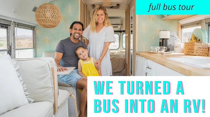 We turned a Bus into an RV- Bright and Beautiful s...