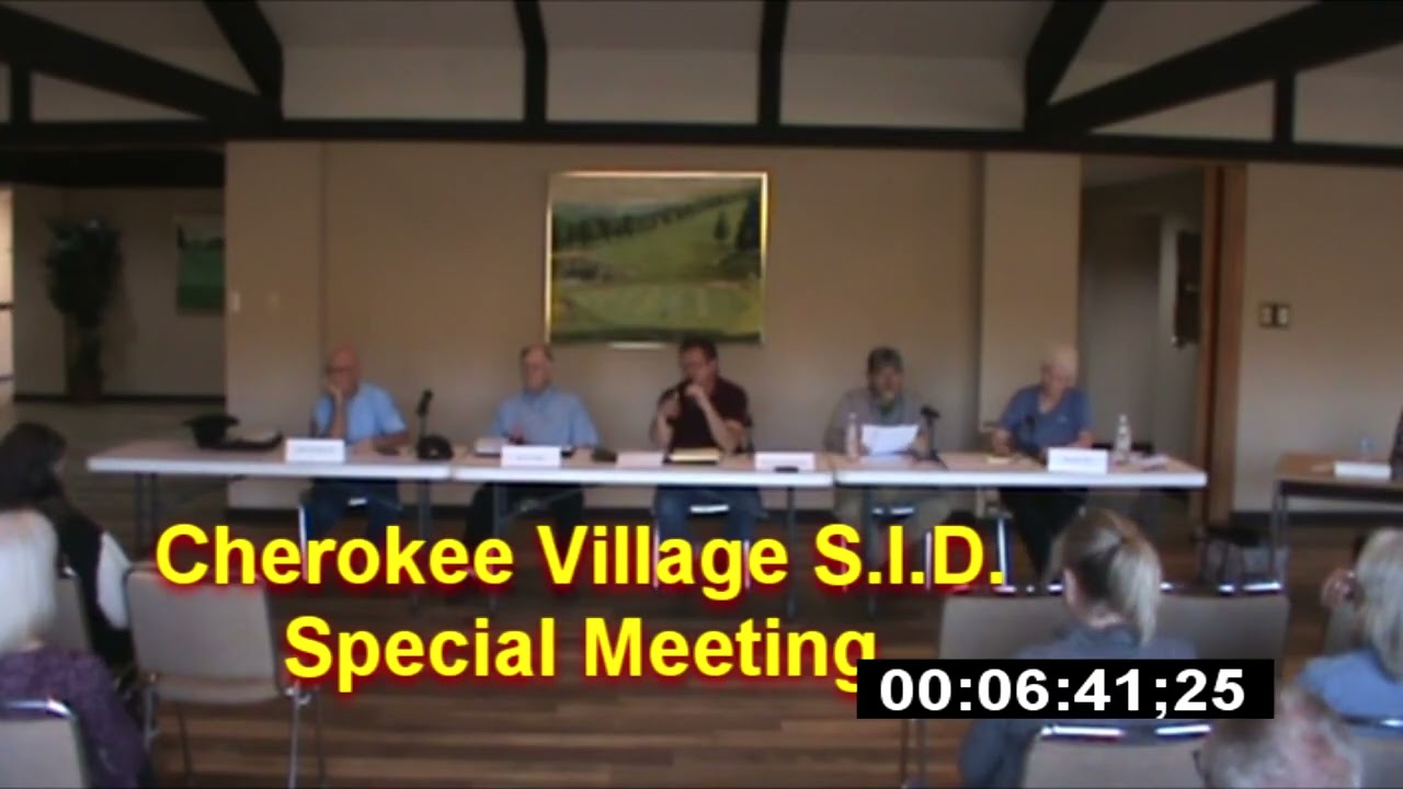 2025 11 05 Cherokee Village S I D  Special Meeting