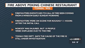 Fire above Peking Chinese Restaurant in Tomah displaces residents