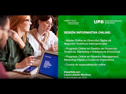 Sesión informativa online: Máster, Posgrados y Cursos Online en Turismo