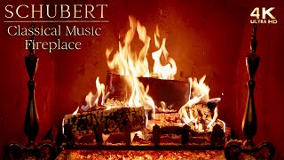 Schubert Classical Music Fireplace ~ Relaxing Fireplace Ambience