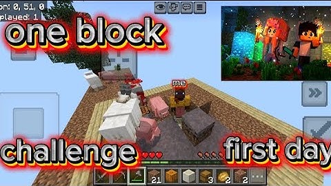 Minecraft one block day 2
