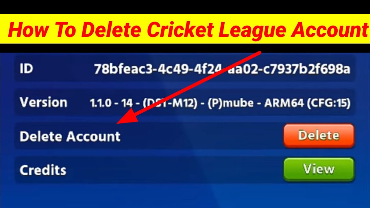 How To Delete Cricket League Account