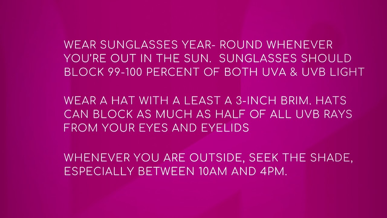 Sun Protection Eye Care YouTube