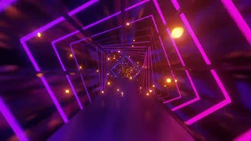 Square Shaped Blue Purple Seamless Loop Tunnel Animation Background Video