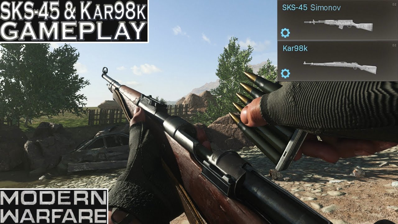 Modern Warfare SKS-45 Simonov (SKS) & Kar98k Gameplay