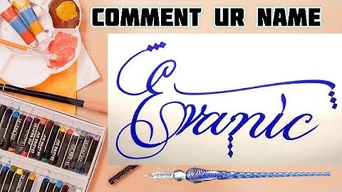 Evanic Name Signature Calligraphy Status | How to Draw, Cursive Calligraphy with Cut Marker