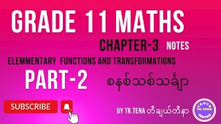 Grade11 maths chapter3 , Transformations of functions, tena
