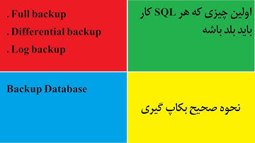 نحوه بکاپ گیری از دیتابیس با دستور:  Backup & Restore Database in sql server 2019 قسمت اول